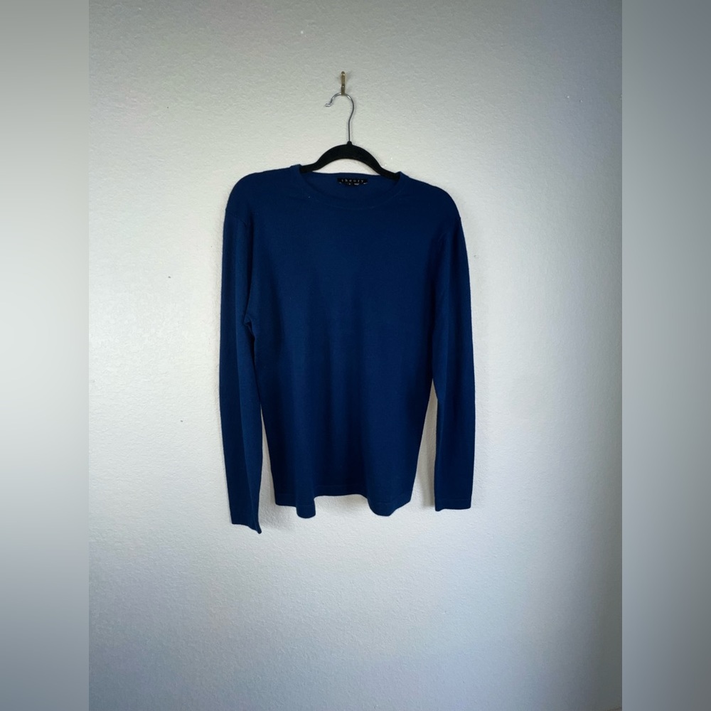 Theory Crewneck Sweater Cashmere & Silk Blend Mesh Mens S Retail 683